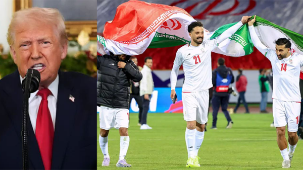 ASV prezidents Donalds Tramps un Irānas izlase. 2026.gada Pasaules kausa izcīņas finālturnīrs