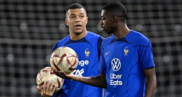 Kilians Mbapē un Usmans Dembelē, futbolazinas.com